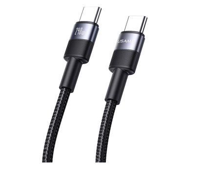 Kabel USAMS Kabel pleciony 240W USB-C/USB-C 1,2m stalowy